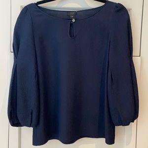J.Crew 100% silk top with keyhole neckline